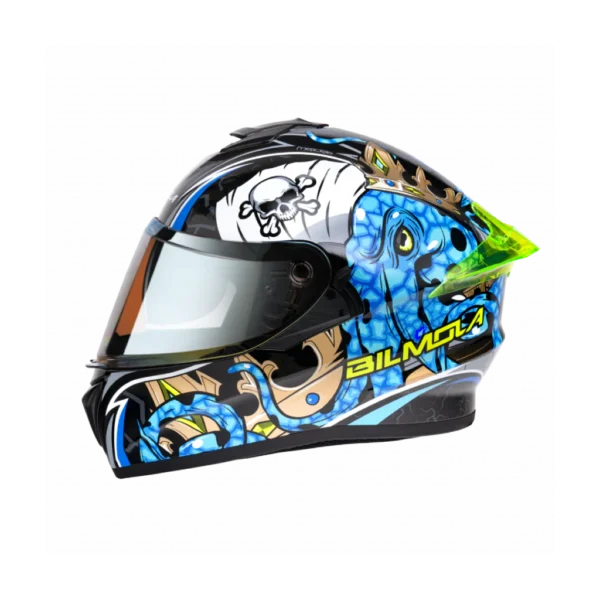 Bilmola Nex Octo Gloss Black Blue Helmet