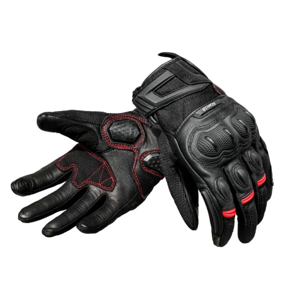 Raida AirWave Motorcycle Gloves | Black-Red